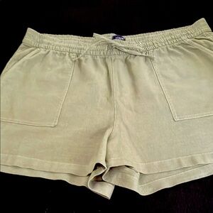 EUC Olive Green Linen Shorts by J. Crew